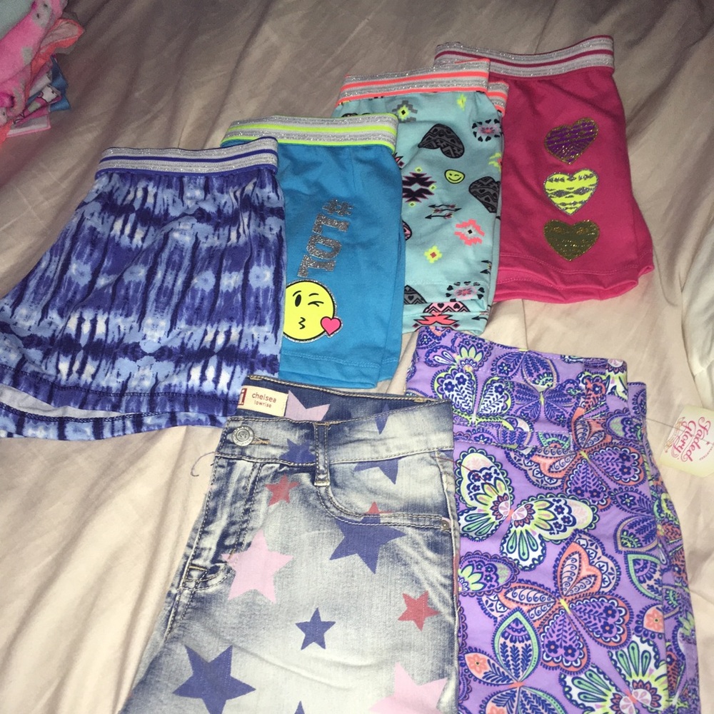 Lot of 9 Pairs Girls Shorts